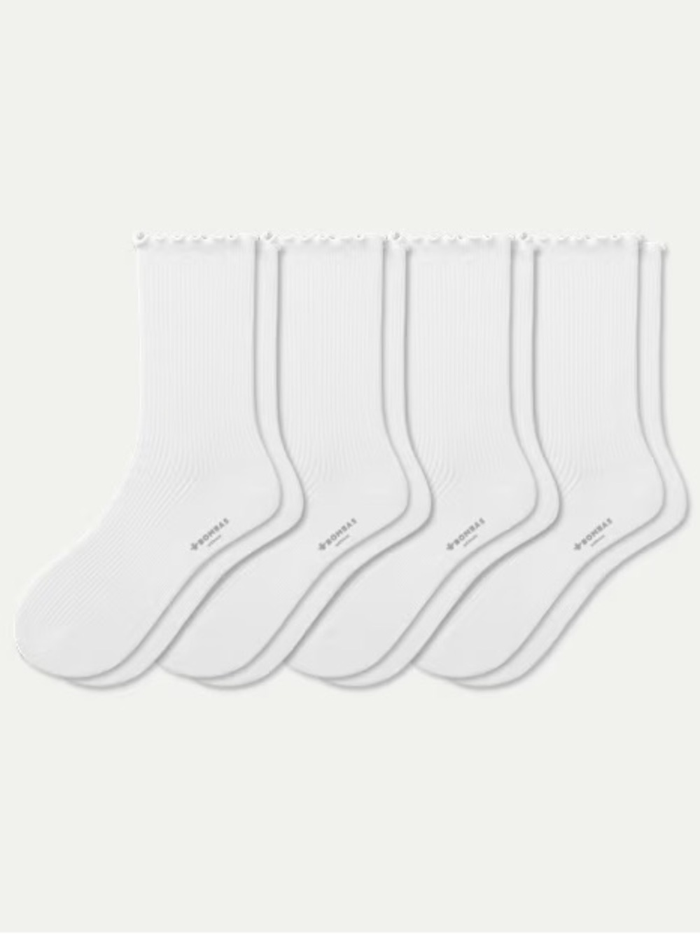 Bombas Women's Ruffle Rib Half Calf Sock 4-Pack - Picture 5 of 7